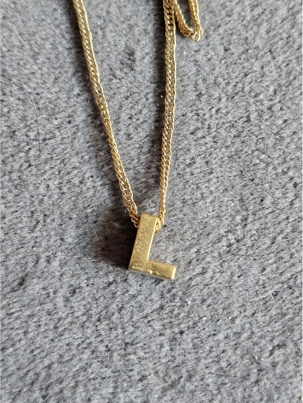 Little Gold Tone Initial (L) Necklace